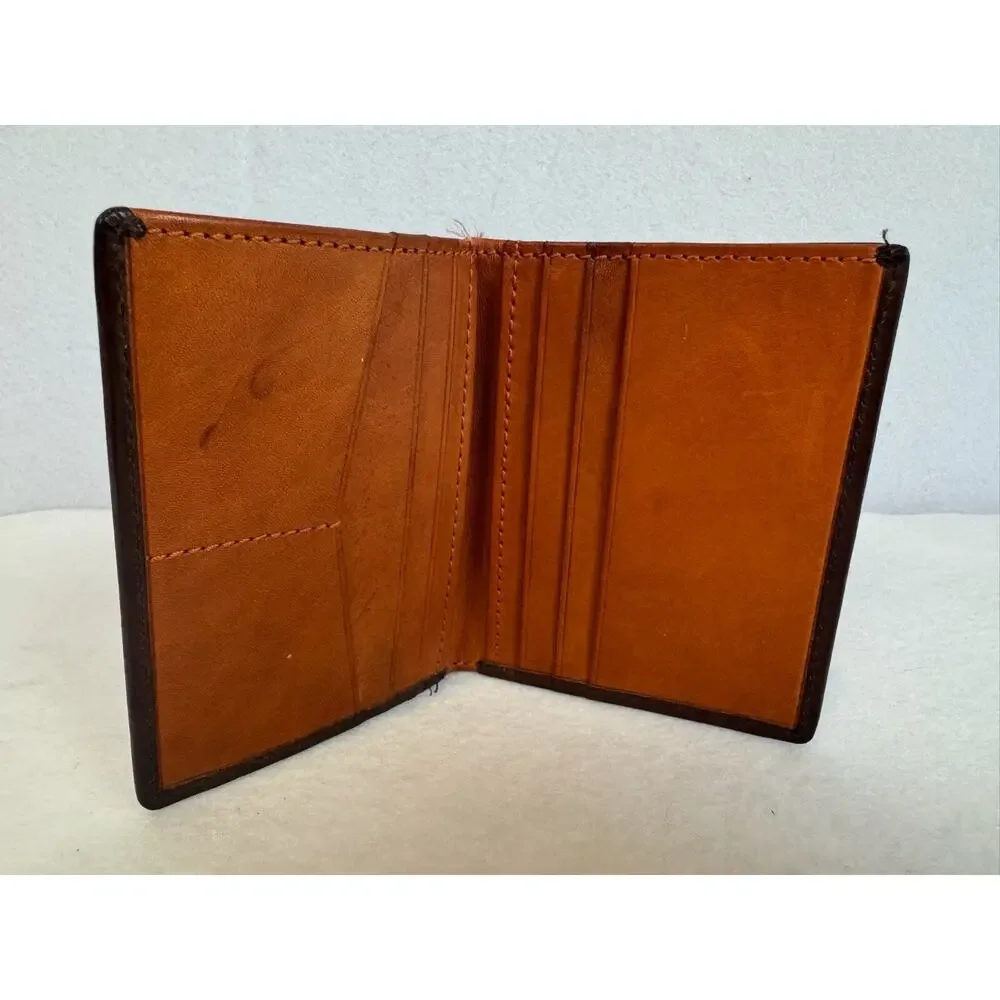Roncato Men’s Leather Wallet Brown‎ Bi-Fold Thin